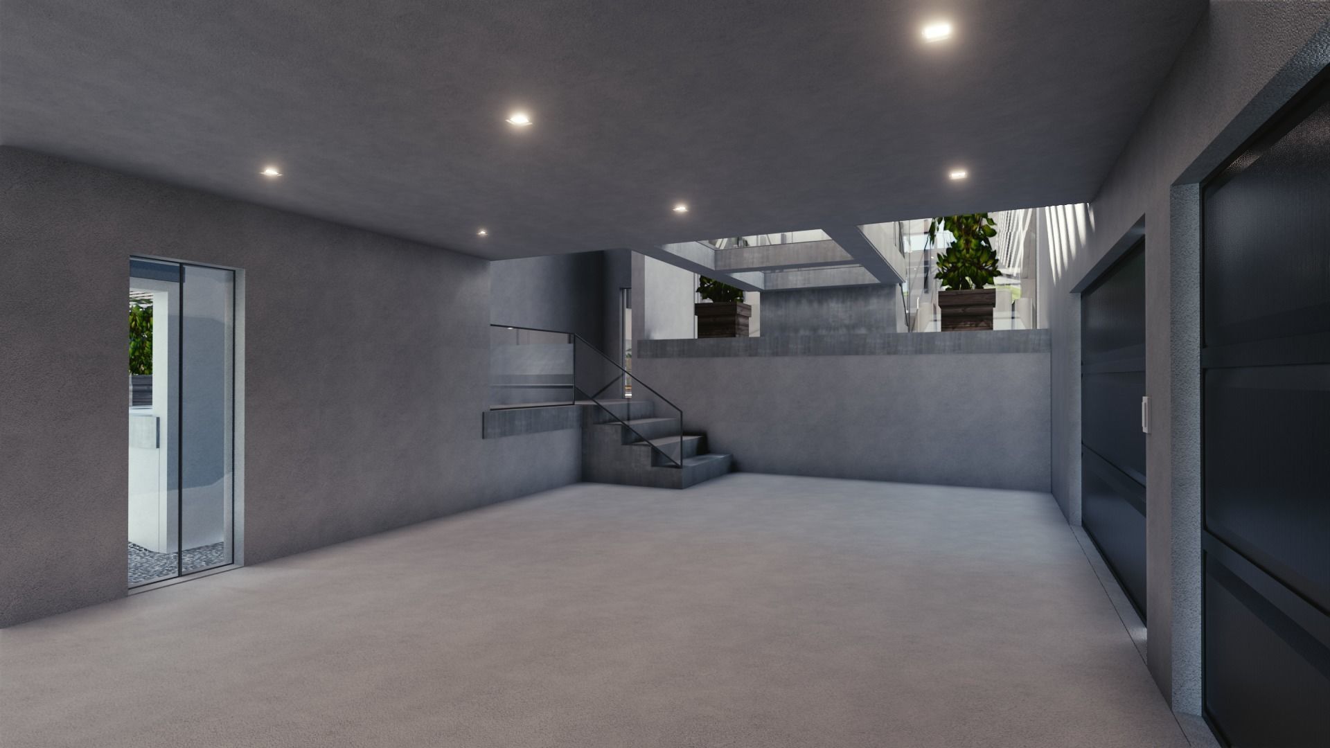 Blender Eevee Modern Mansion Low-poly 3D model_12