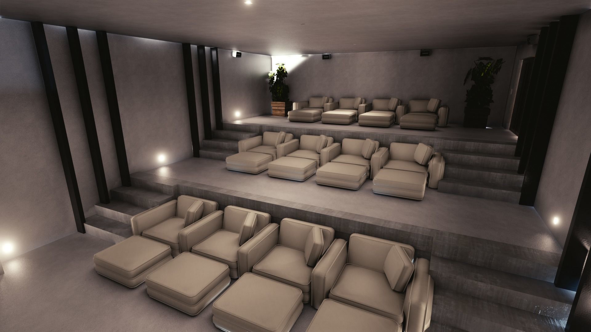 Blender Eevee Modern Mansion Low-poly 3D model_44