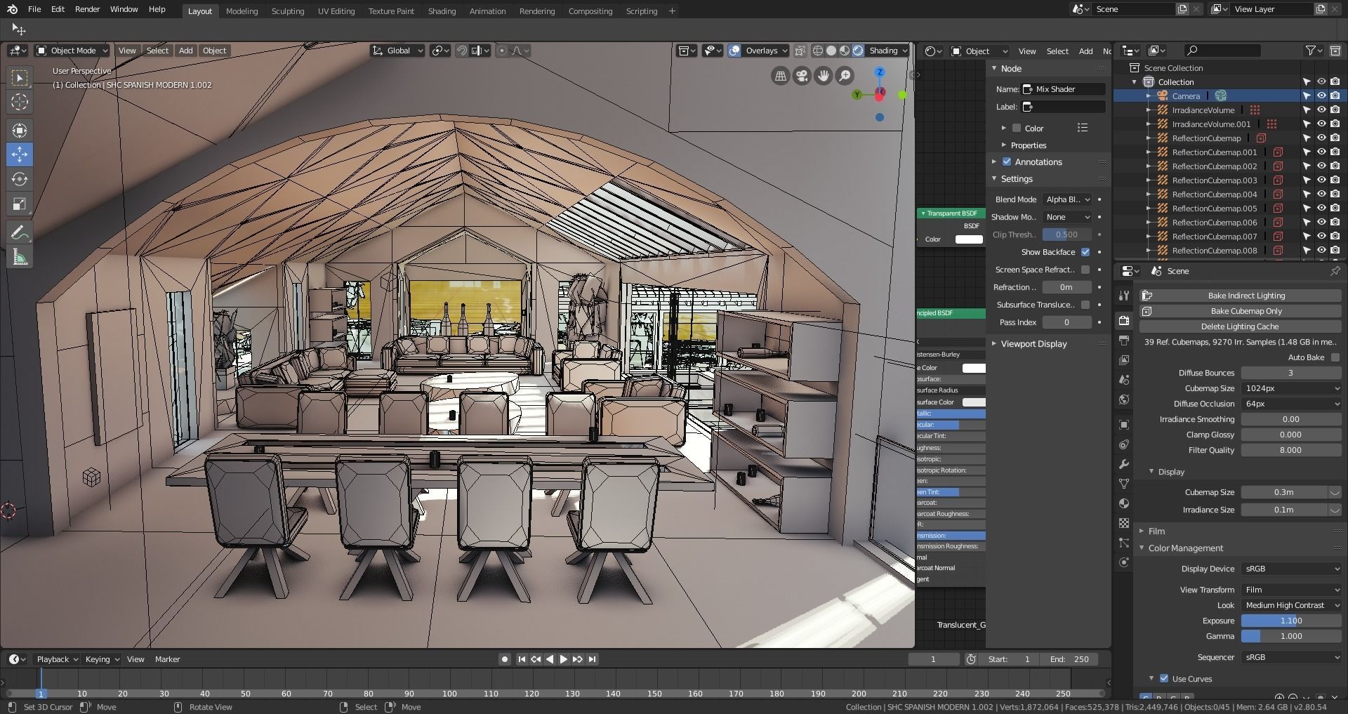 Blender Eevee Modern Mansion Low-poly 3D model_49
