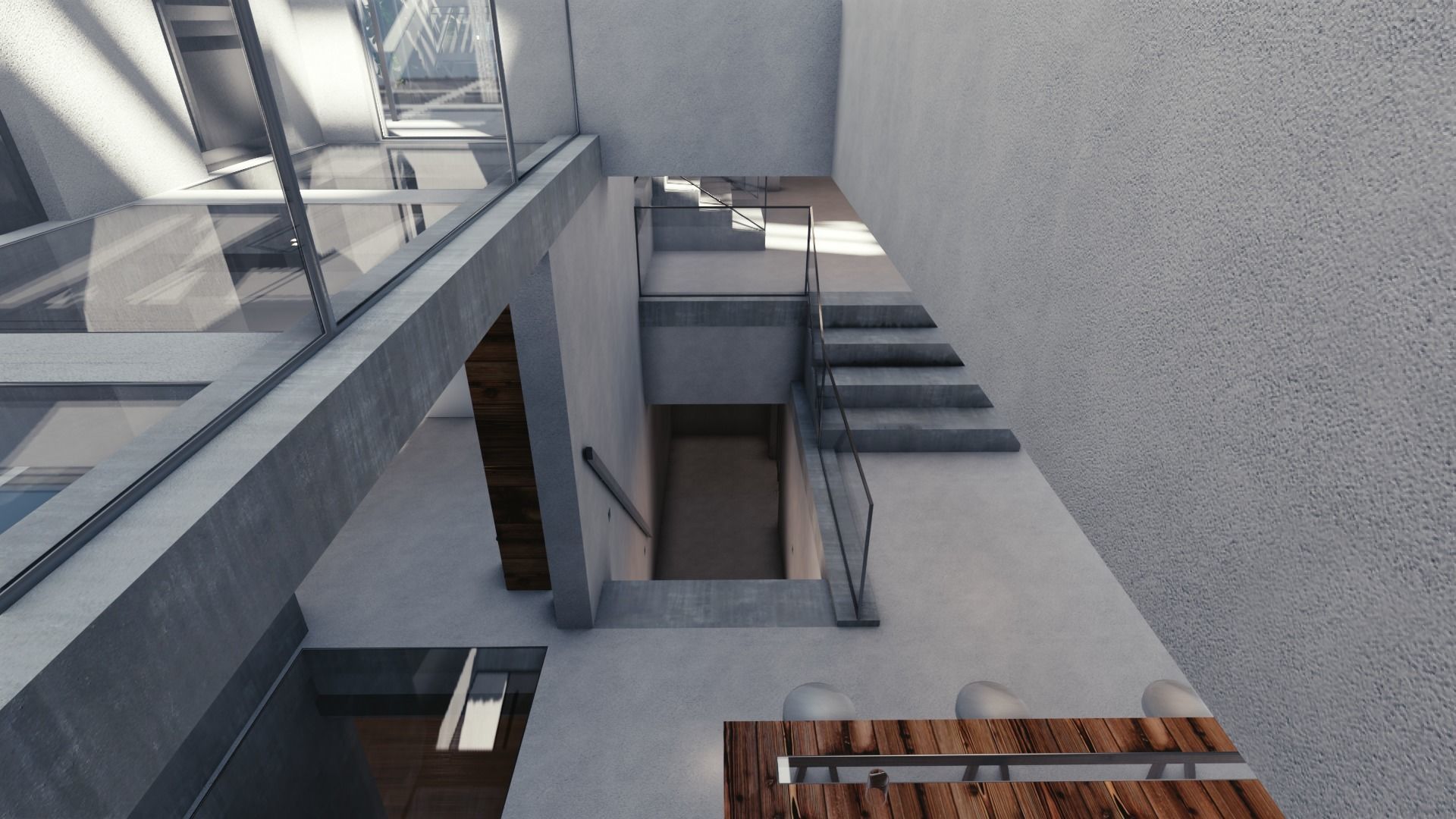 Blender Eevee Modern Mansion Low-poly 3D model_35