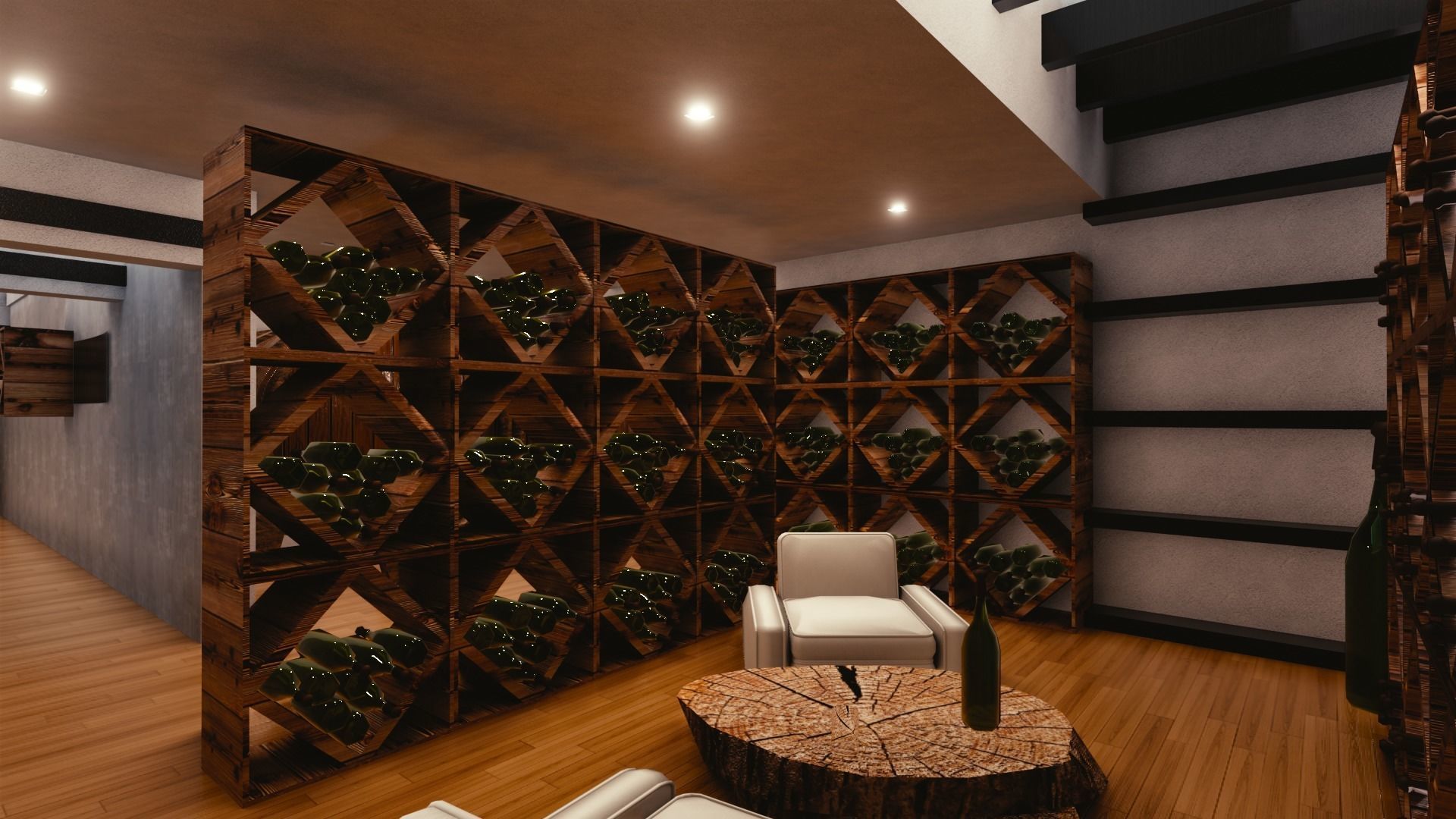 Blender Eevee Modern Mansion Low-poly 3D model_45