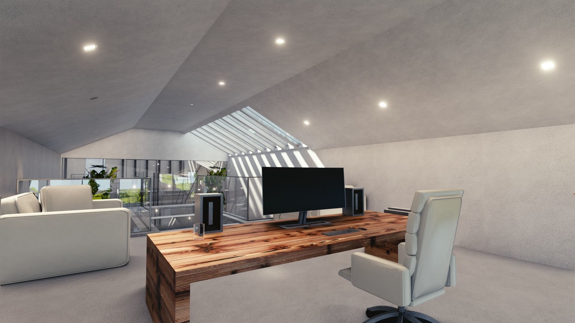 Blender Eevee Modern Mansion Low-poly 3D model_15