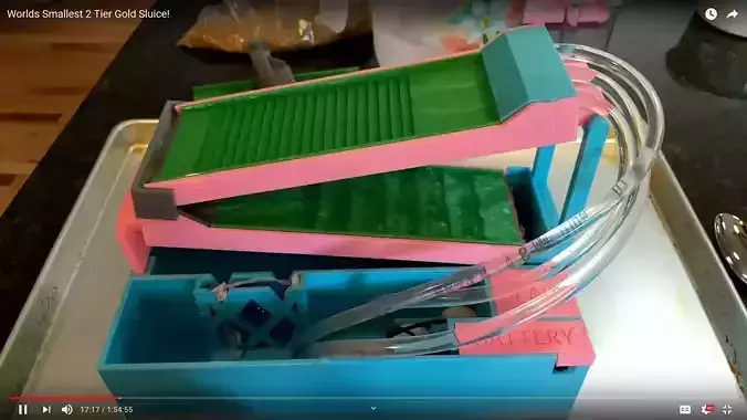 Gold Sluice - Worlds Smallest 3D print model