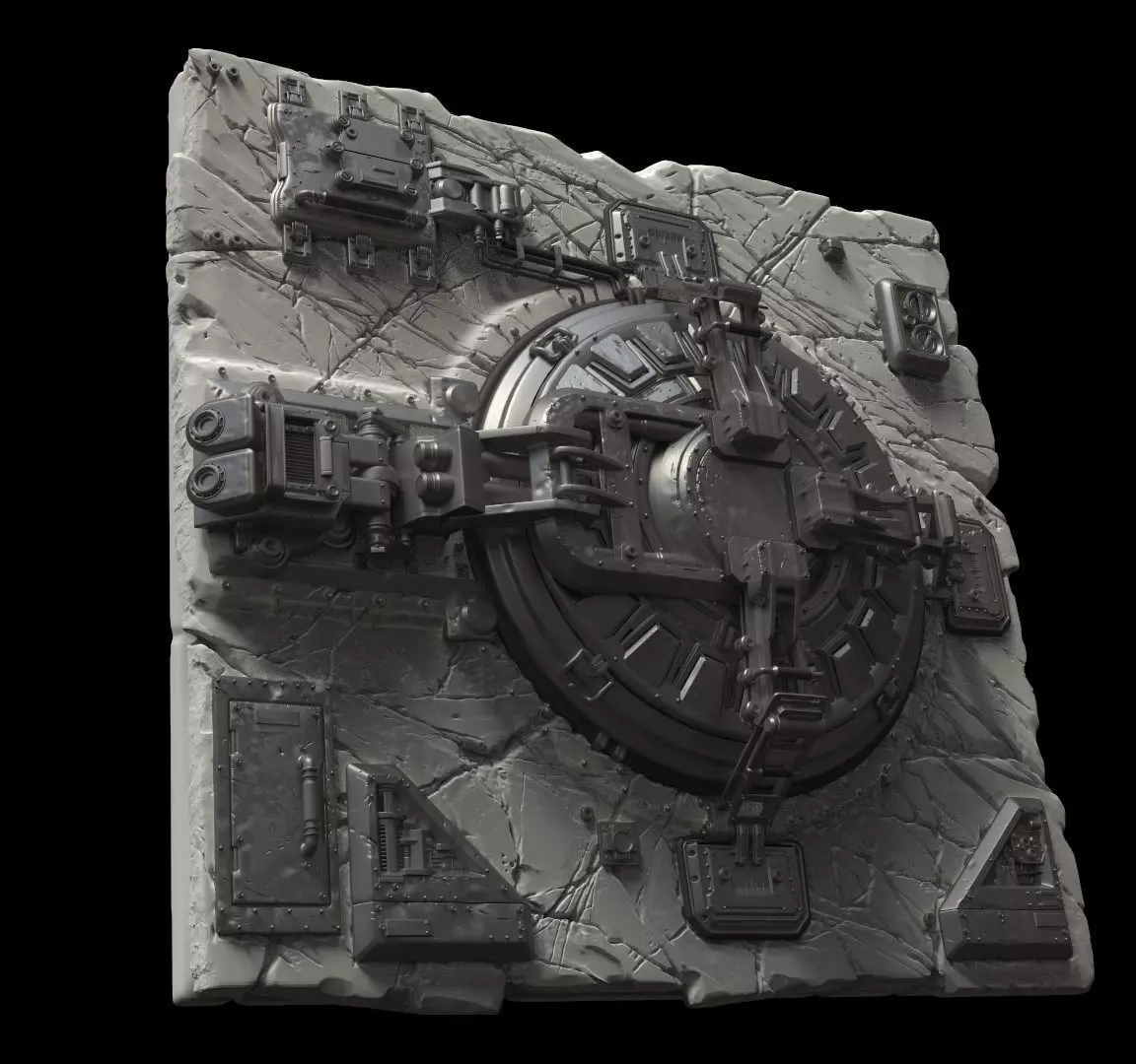 Missile silo 3D print model_0