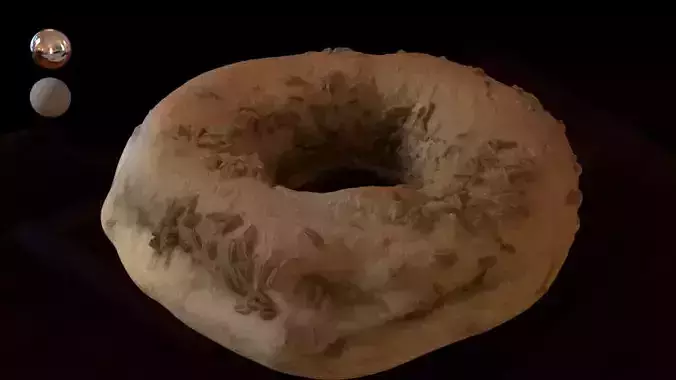 2- Caraway Bagel Bread 3D model