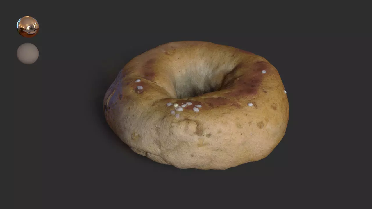 5- Plain Bagel Bread 3D model_0