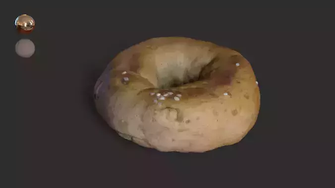 5- Plain Bagel Bread 3D model