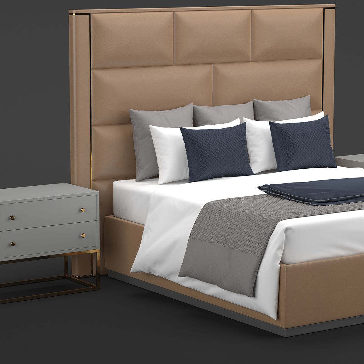fendi casa bed  3D model_4