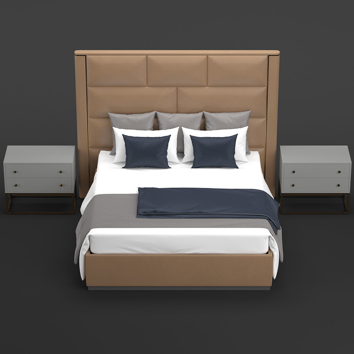 fendi casa bed  3D model_3