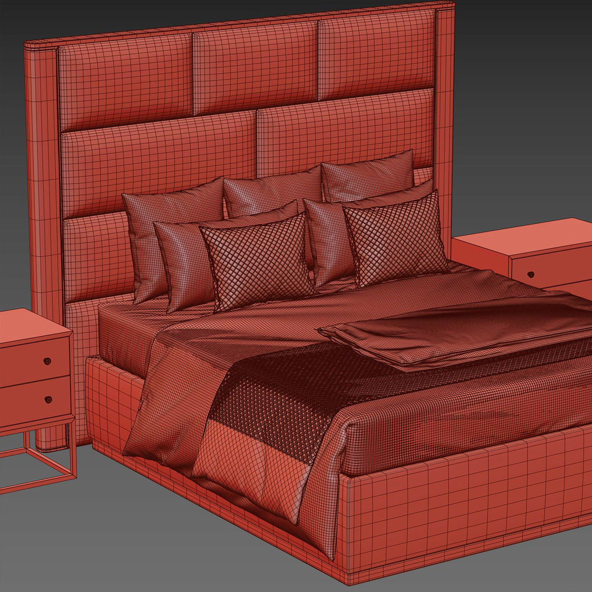 fendi casa bed  3D model_5