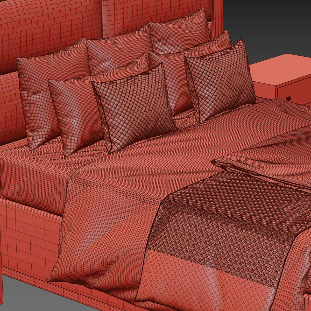 fendi casa bed  3D model_6