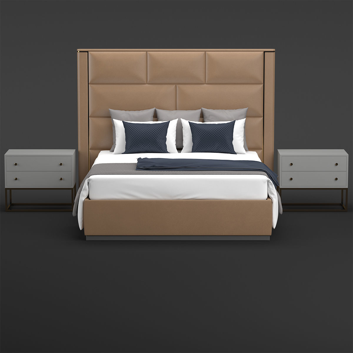 fendi casa bed  3D model_1