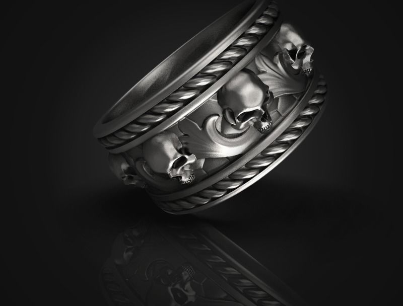 skull band 3D print model_5