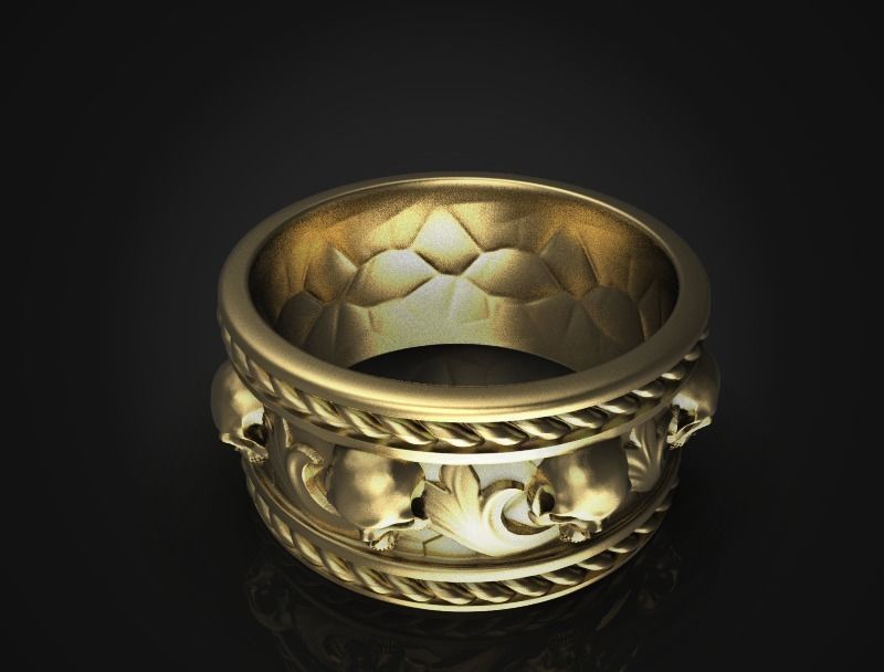 skull band 3D print model_3