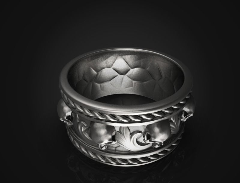 skull band 3D print model_2