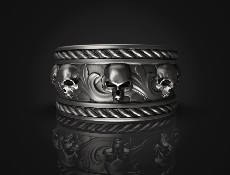 skull band 3D print model_1