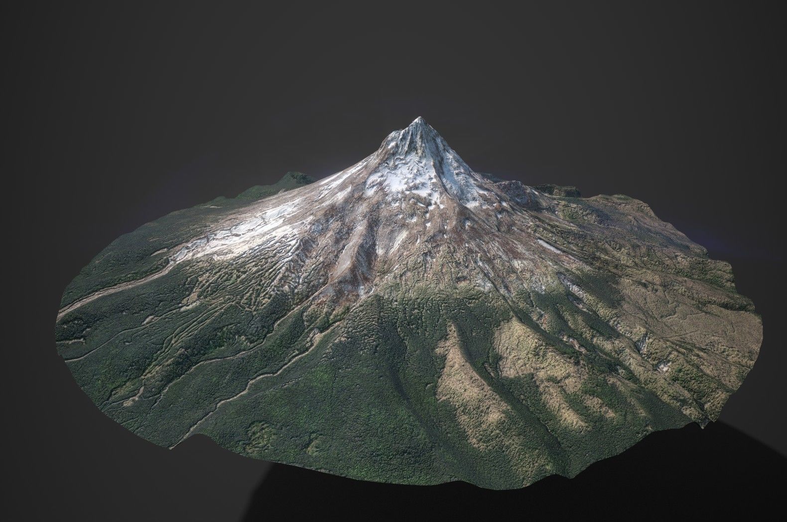 low-poly 3d model  mountain Low-poly 3D model_3