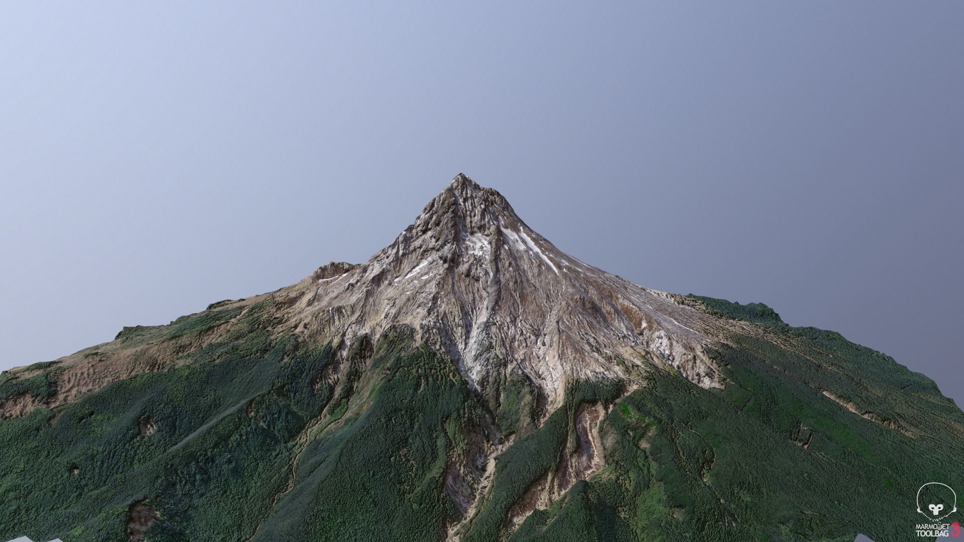 low-poly 3d model  mountain Low-poly 3D model_11