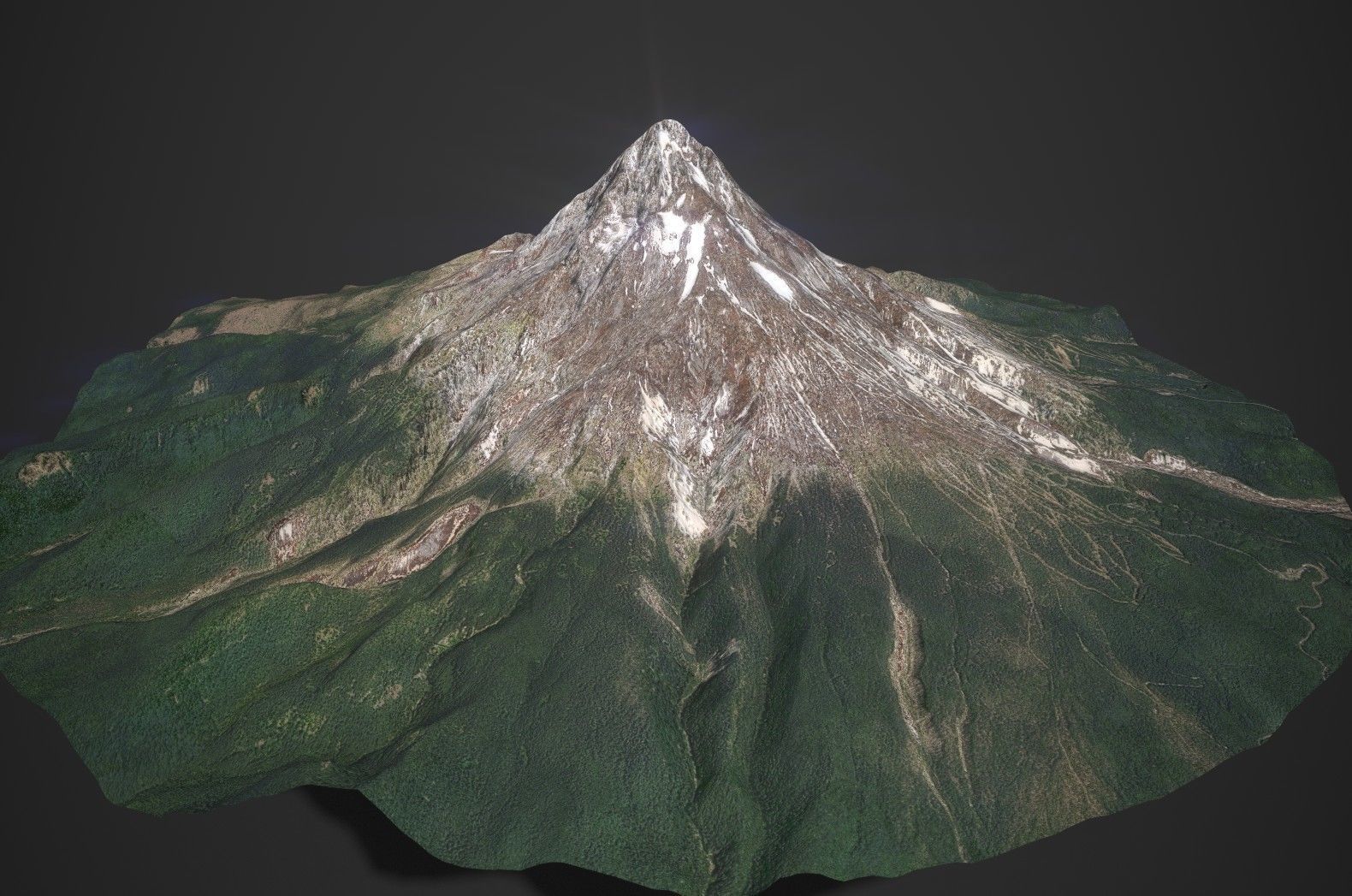 low-poly 3d model  mountain Low-poly 3D model_1