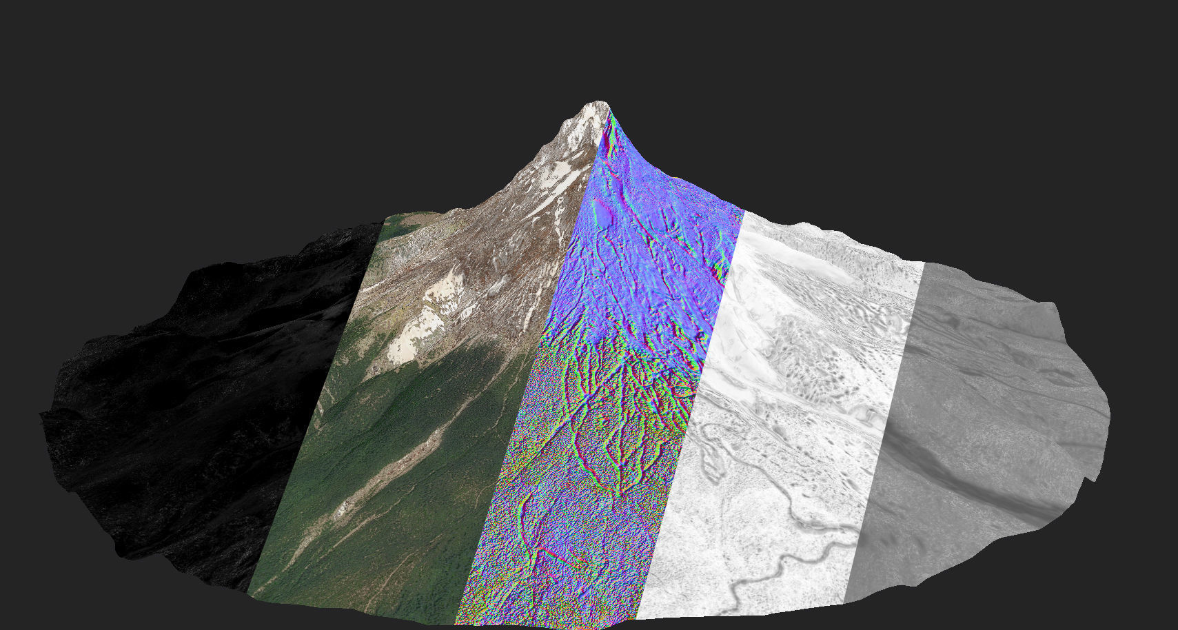 low-poly 3d model  mountain Low-poly 3D model_5