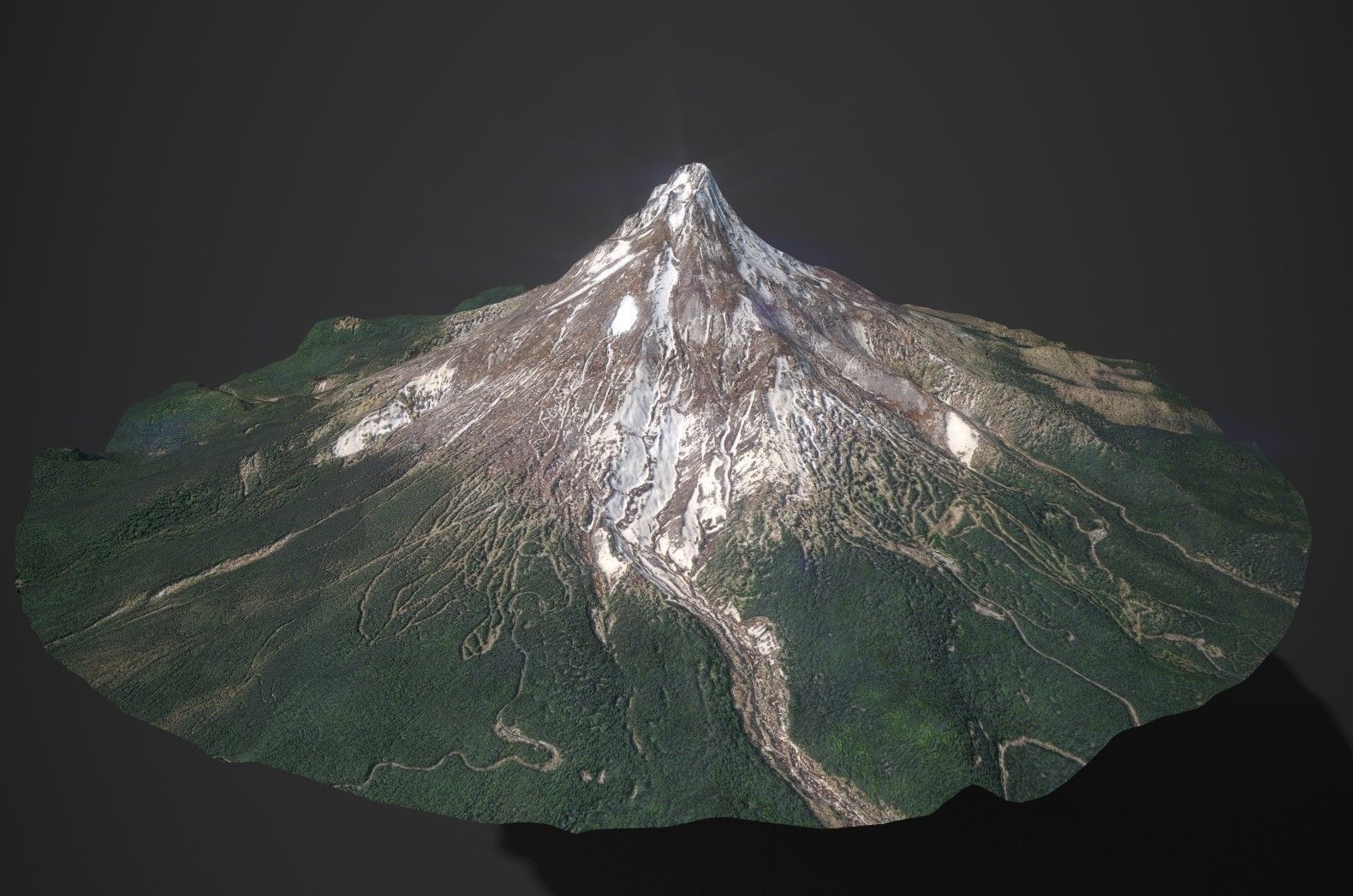 low-poly 3d model  mountain Low-poly 3D model_2