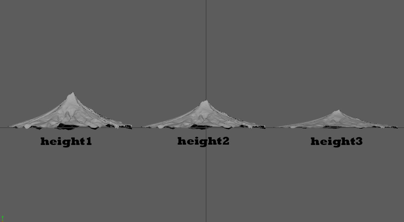 low-poly 3d model  mountain Low-poly 3D model_6