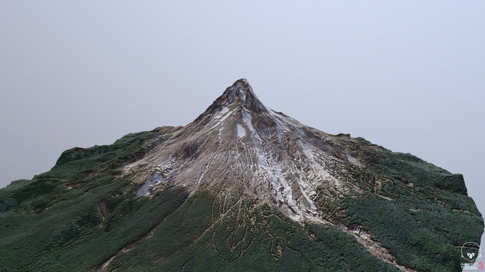low-poly 3d model  mountain Low-poly 3D model_10