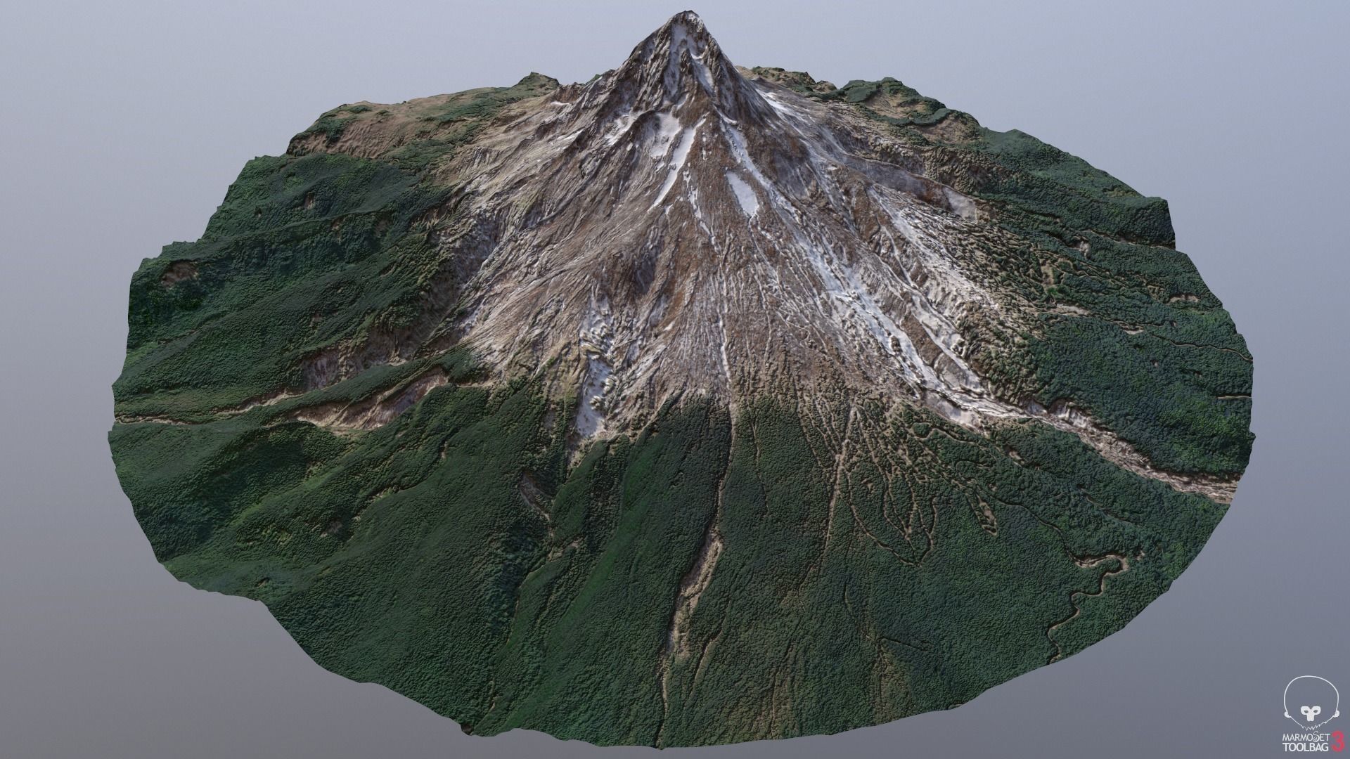 low-poly 3d model  mountain Low-poly 3D model_13