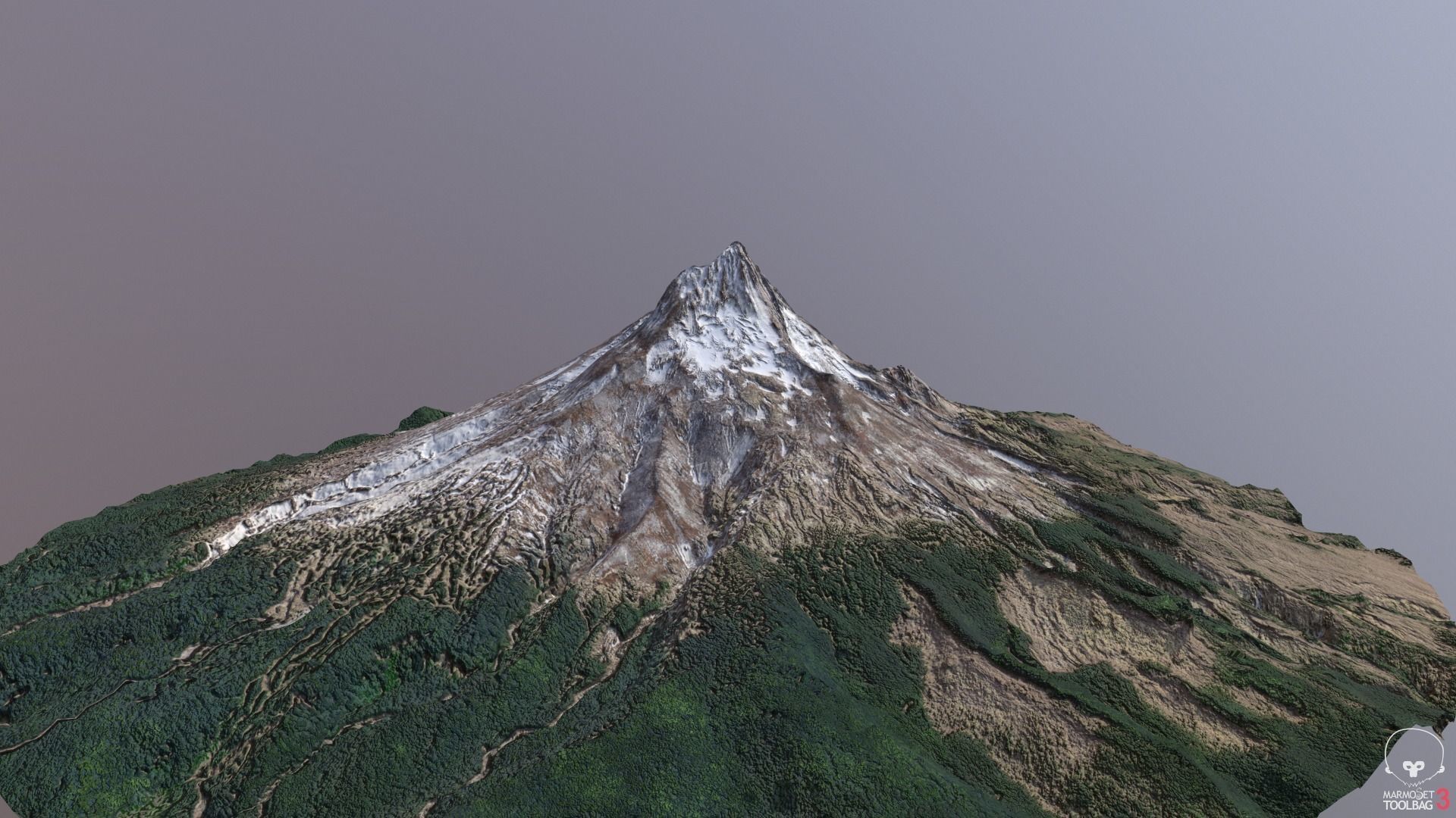 low-poly 3d model  mountain Low-poly 3D model_8