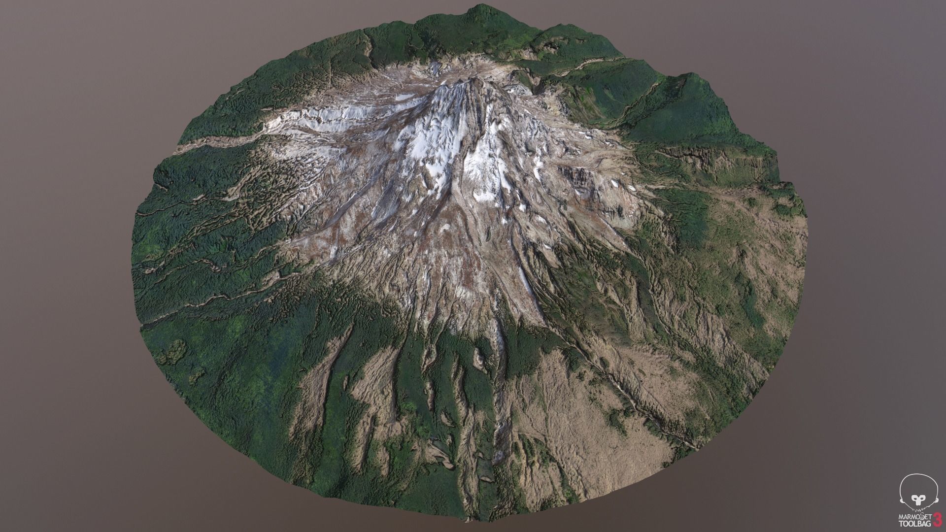 low-poly 3d model  mountain Low-poly 3D model_12