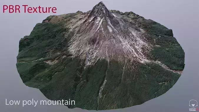 low-poly 3d model  mountain