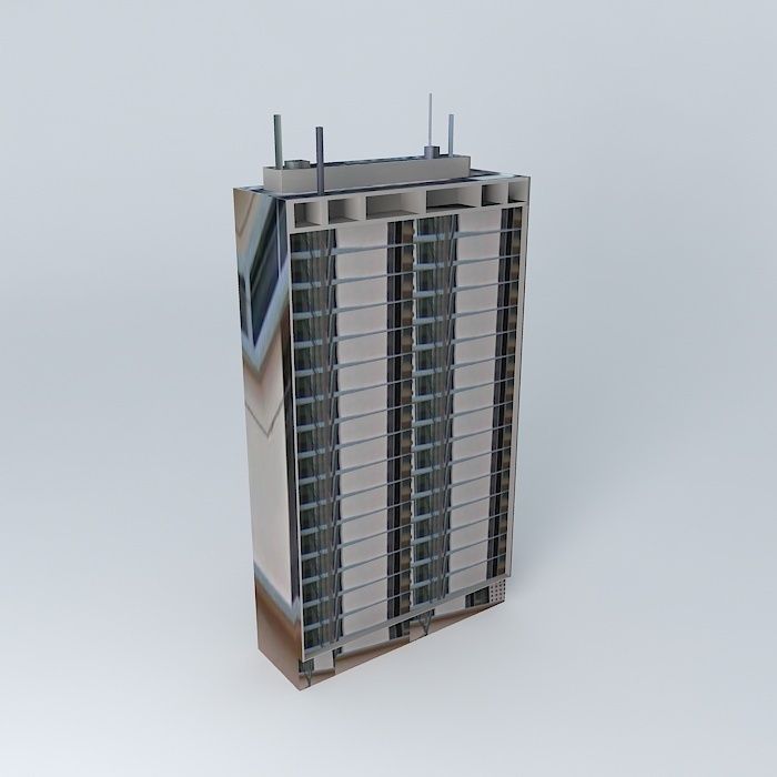 Building in Campinas SP Center 3D model_2