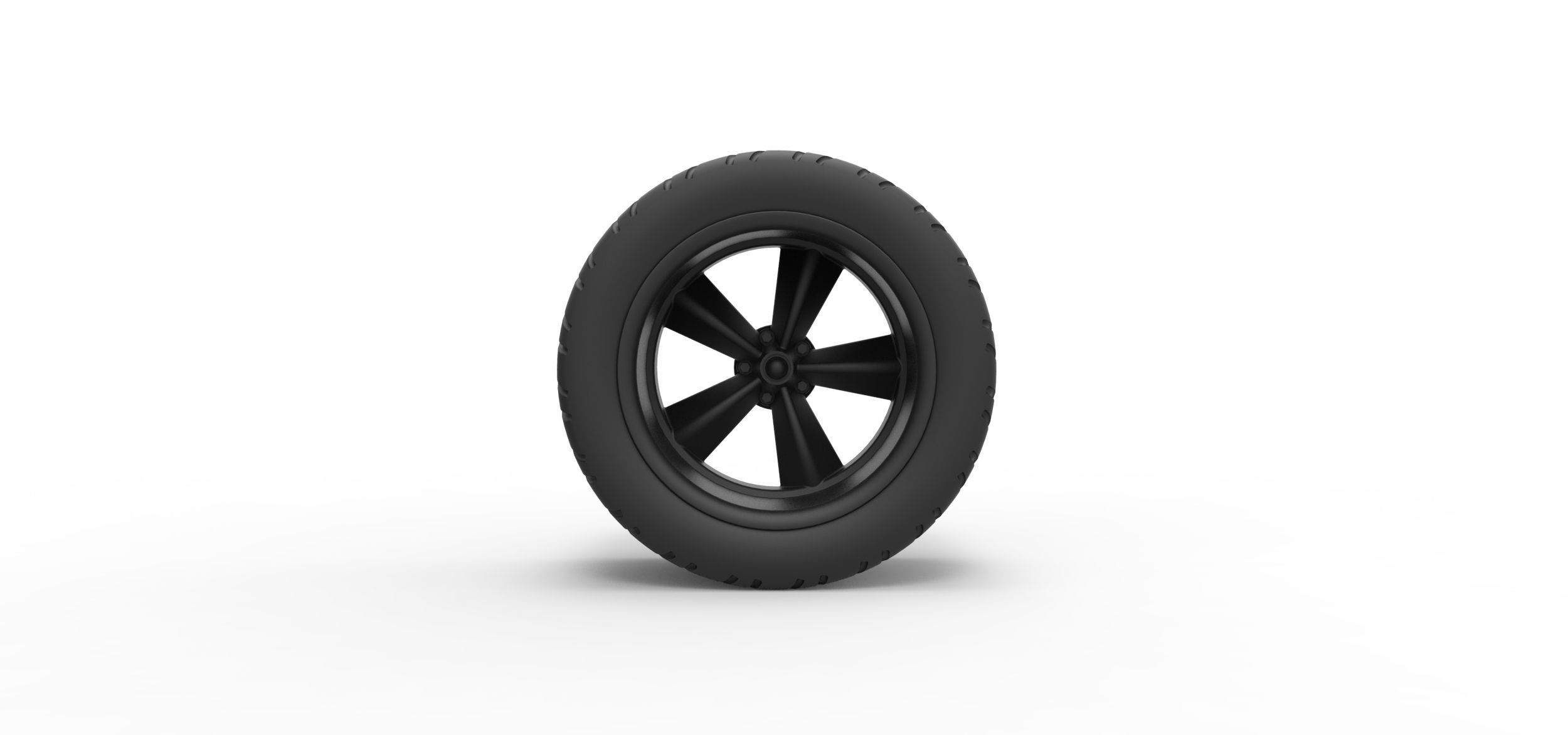 Rear sport wheel 3D print model_4