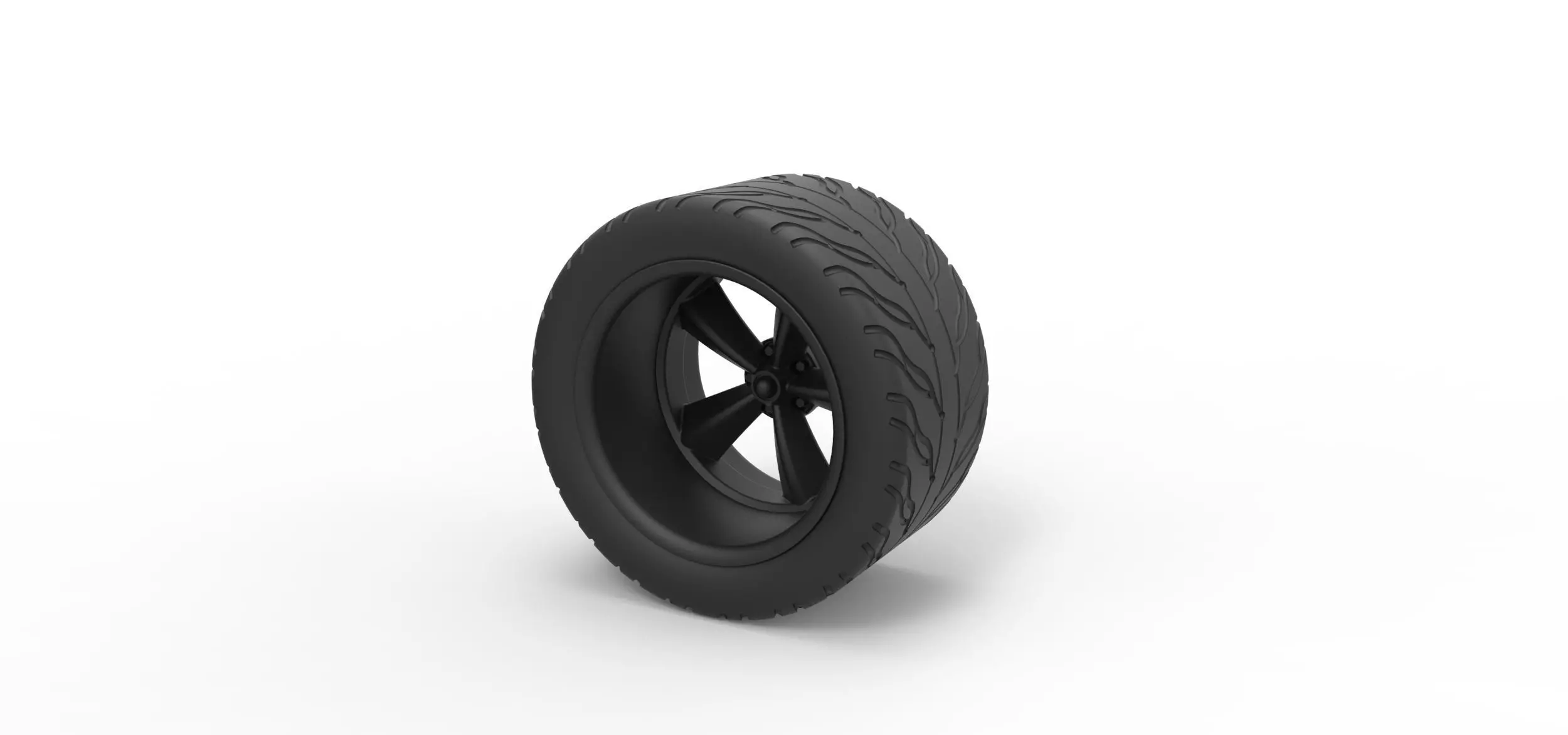 Rear sport wheel 3D print model_0