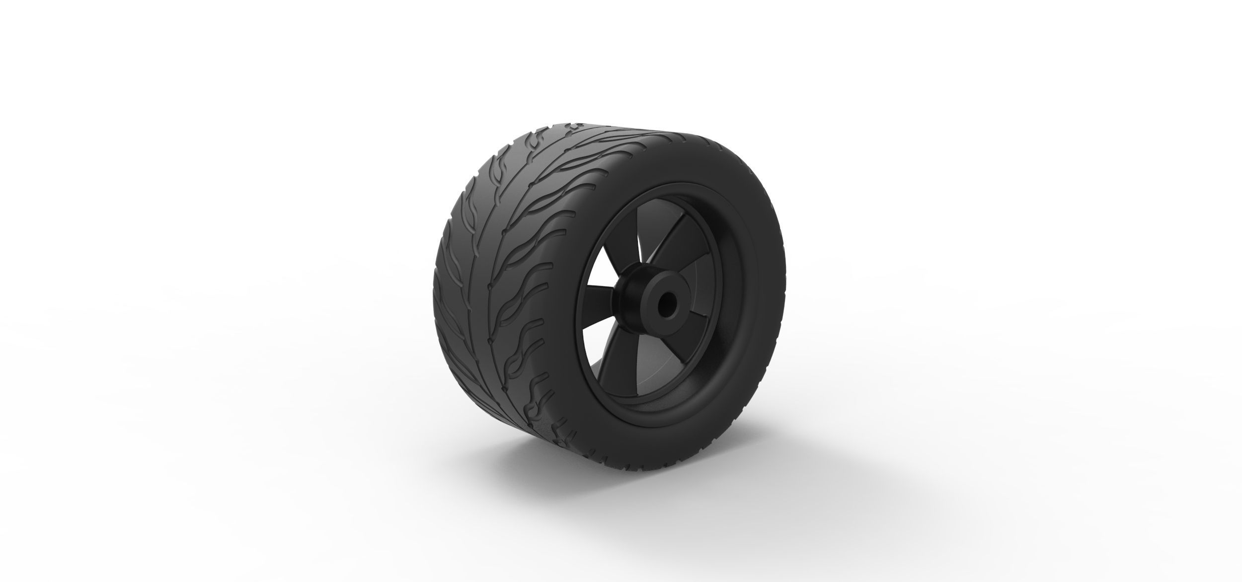 Rear sport wheel 3D print model_3