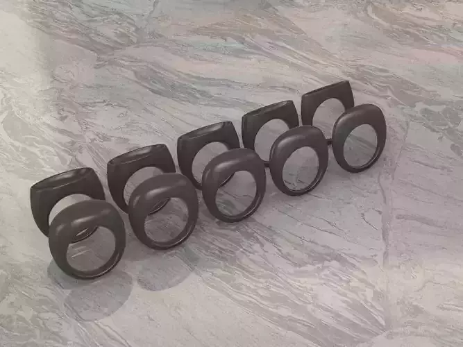 Oval Topped Ring Family