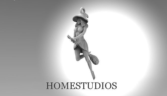 PENDANT FLYING WITCH FULL 3D 3D print model