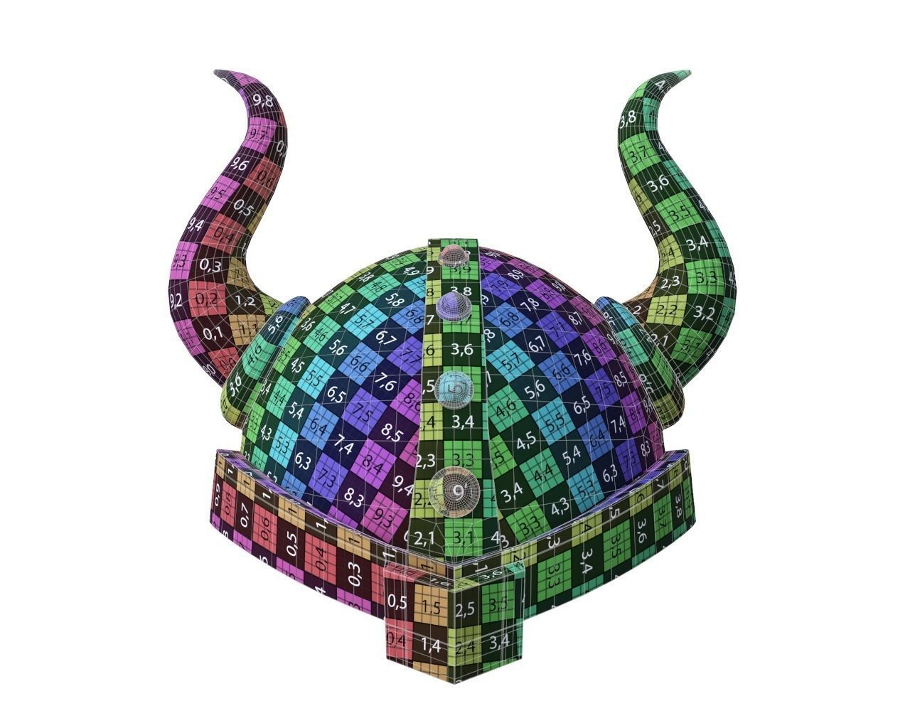 Warrior Helmet 01 3D model_9