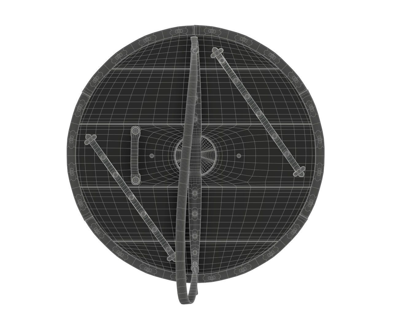 Viking Round Shield 4 3D model_7