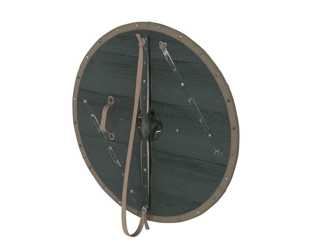 Viking Round Shield 4 3D model_5