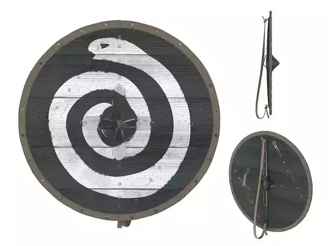 Viking Round Shield 4 3D model