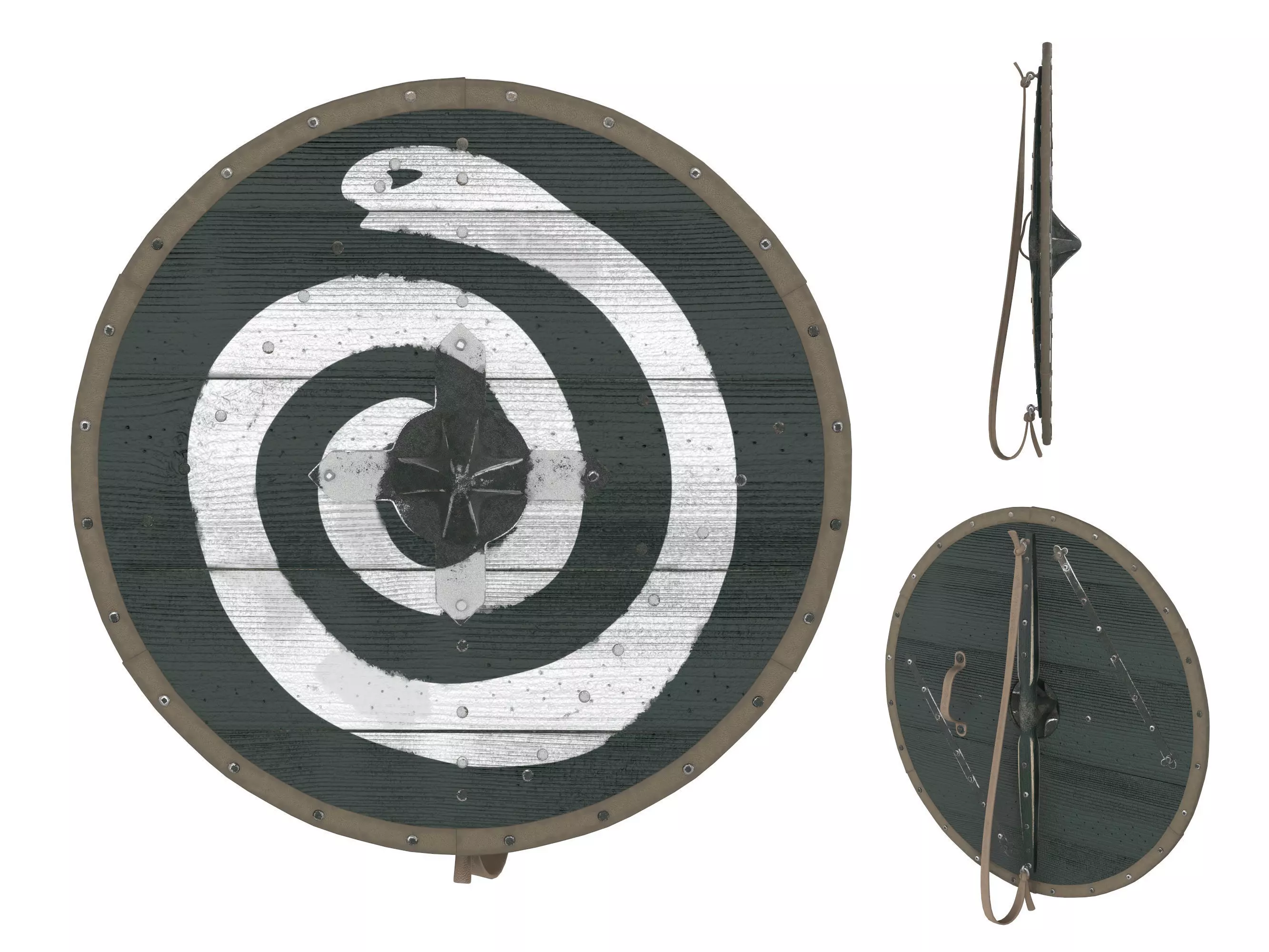 Viking Round Shield 4 3D model_0