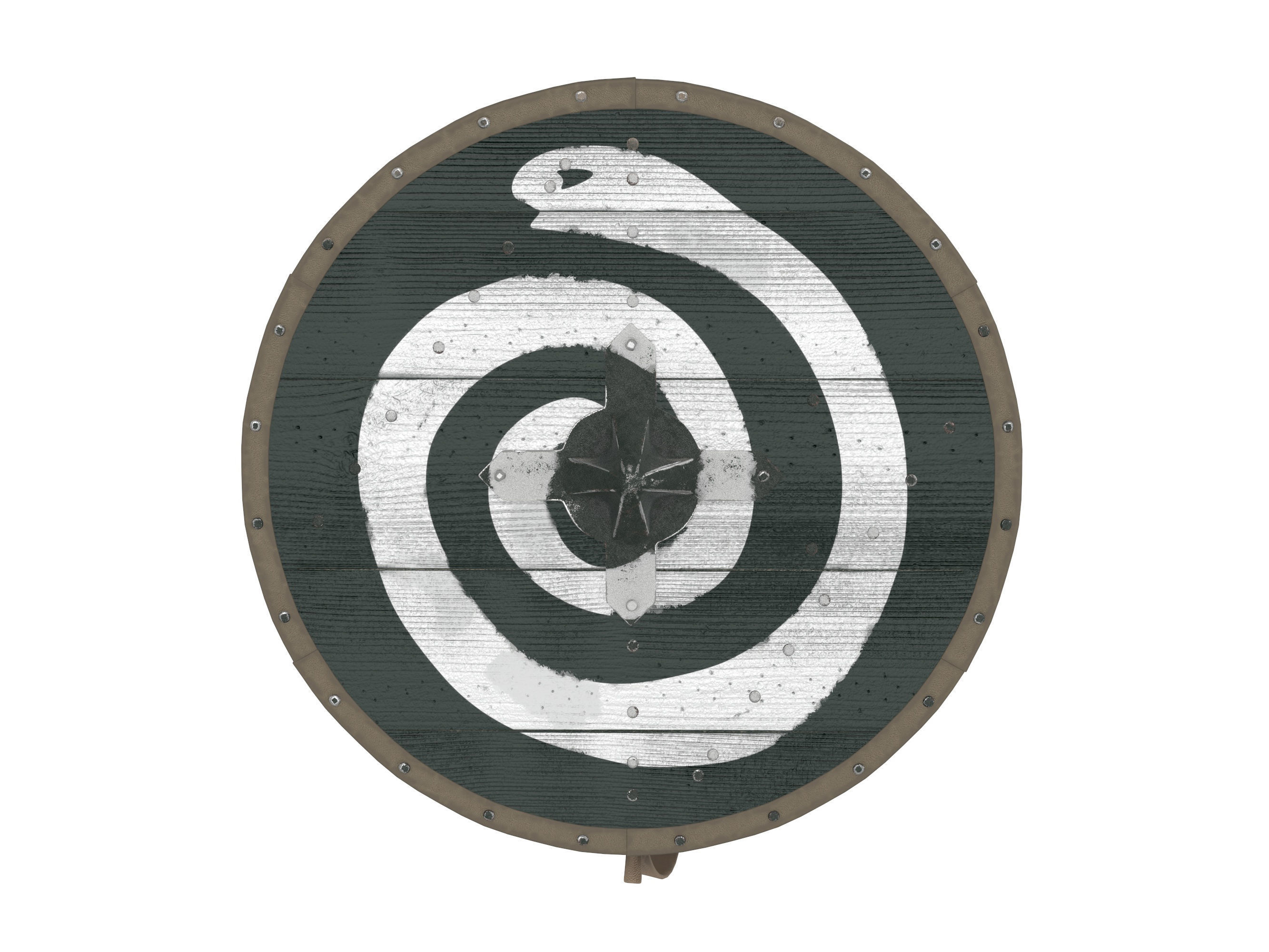 Viking Round Shield 4 3D model_2