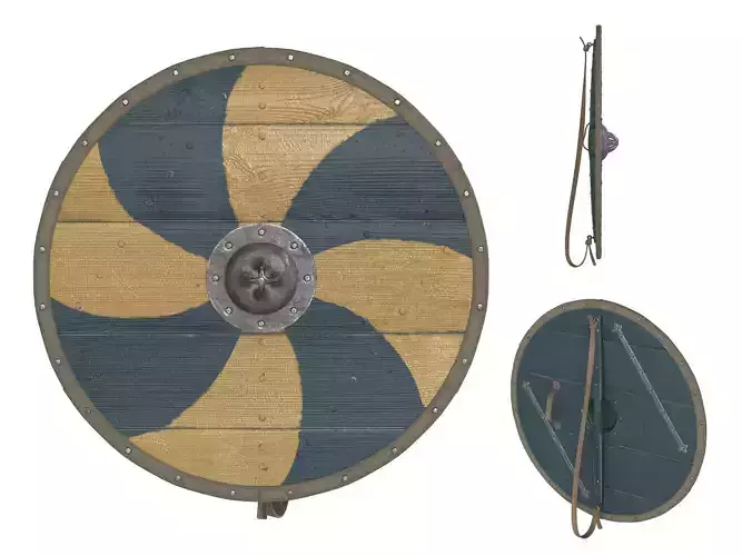 Viking Round Shield 3 3D model