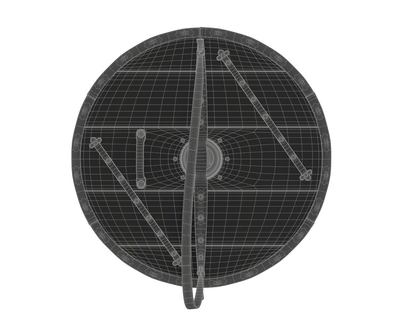 Viking Round Shield 2 3D model_7