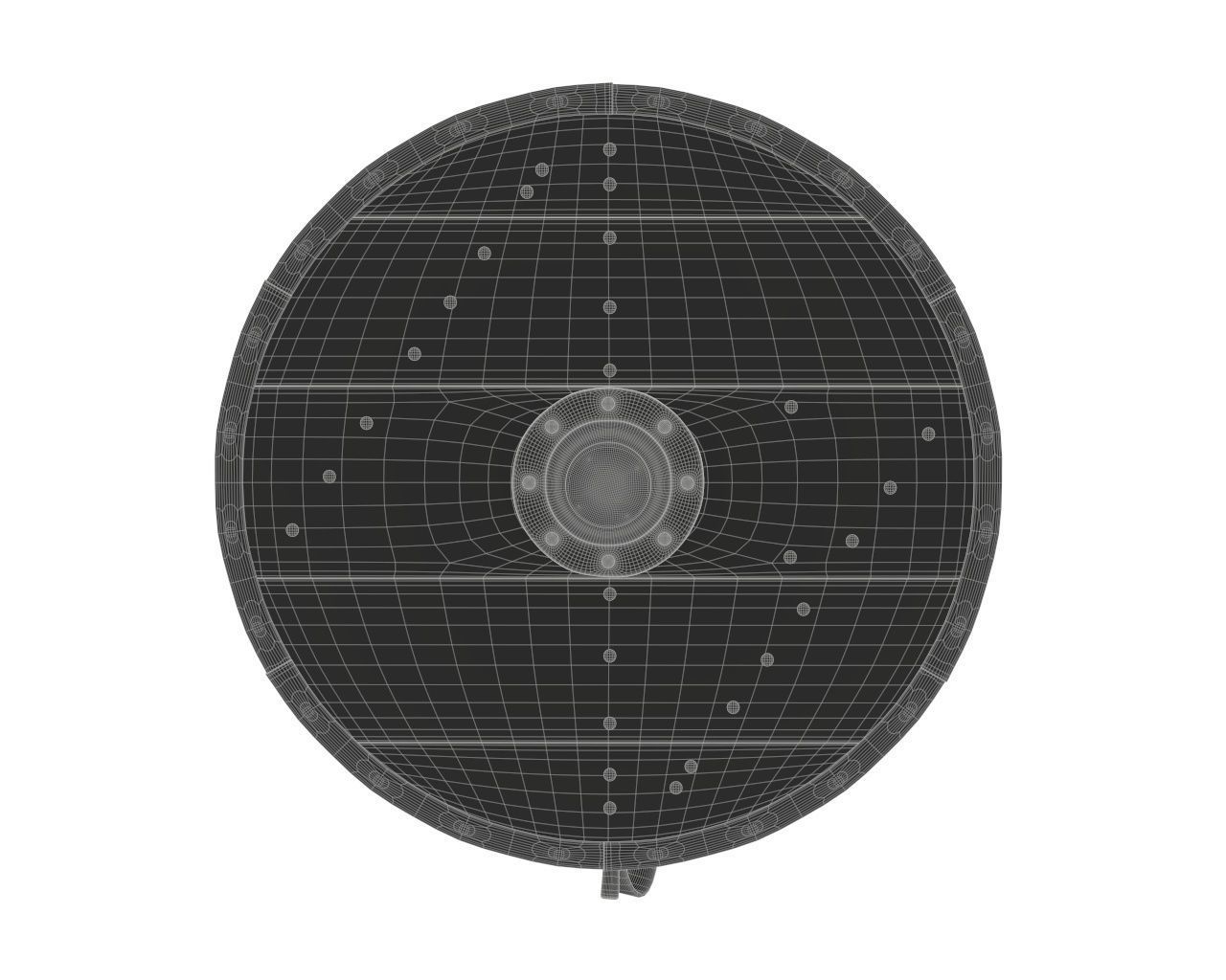 Viking Round Shield 2 3D model_6