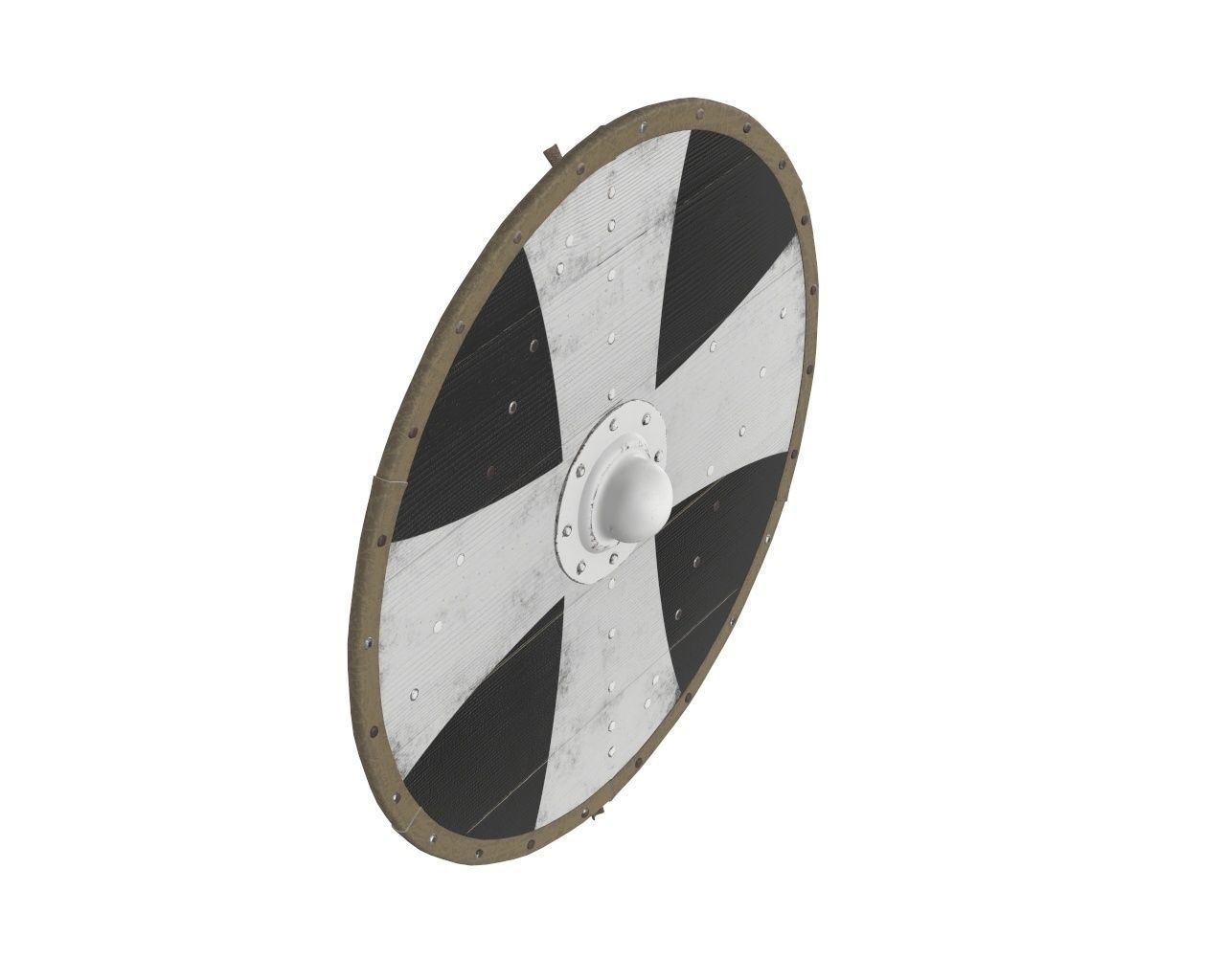 Viking Round Shield 2 3D model_3