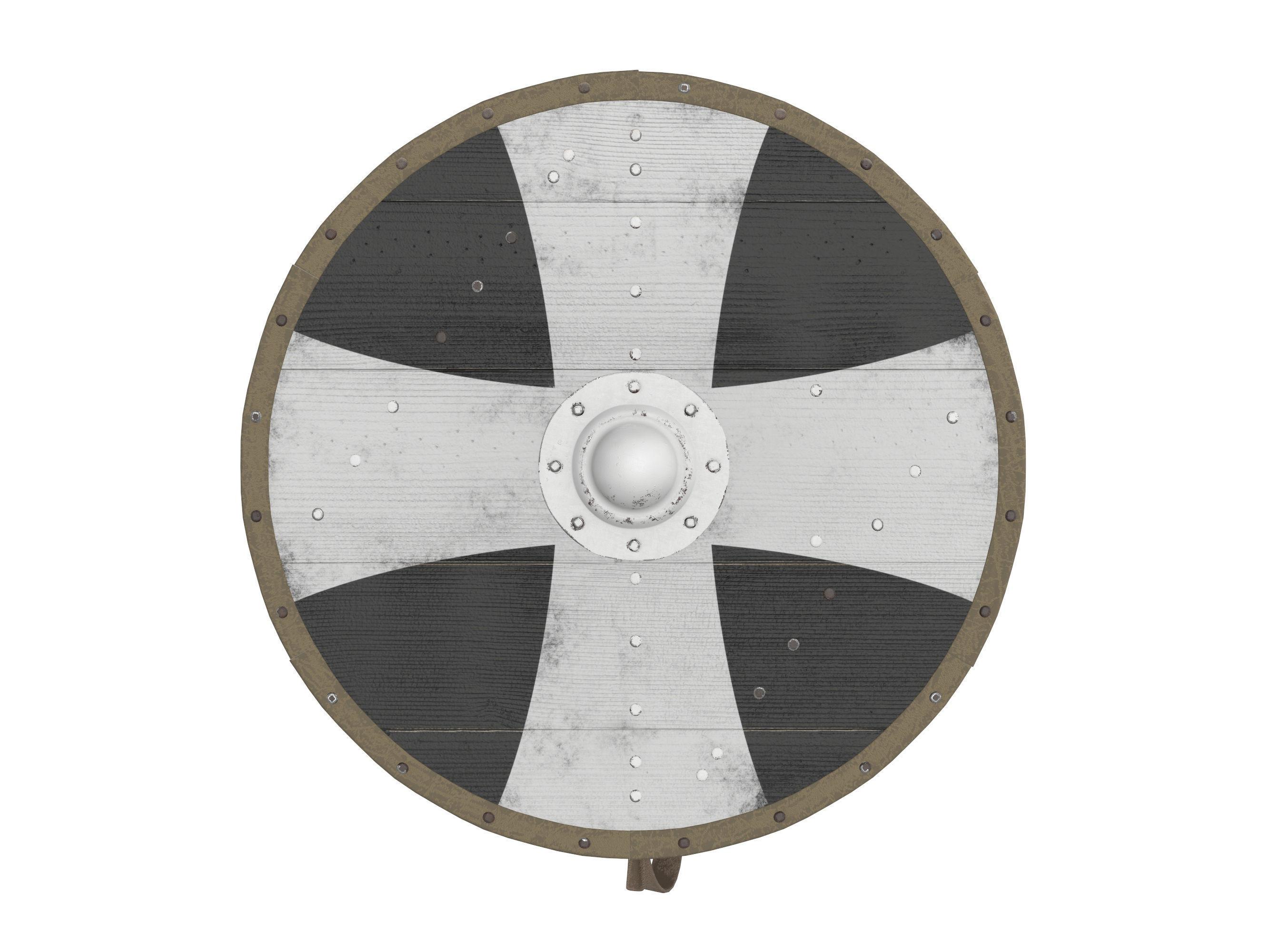 Viking Round Shield 2 3D model_2