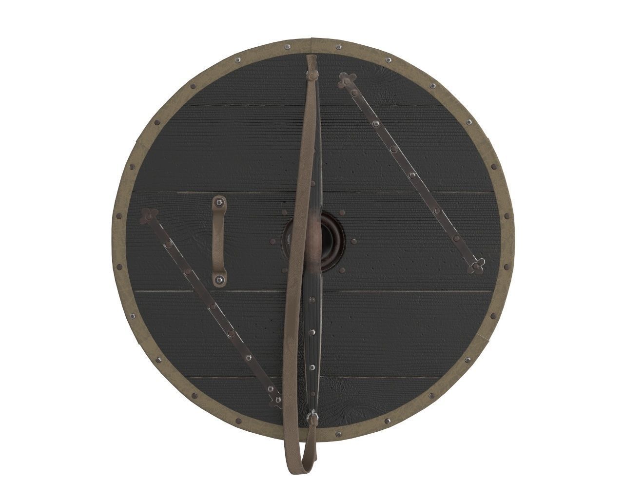 Viking Round Shield 2 3D model_5