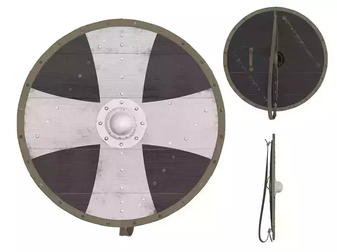 Viking Round Shield 2 3D model